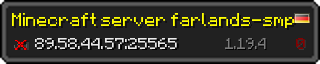 Userbar 320x64 in Minecraft-Stil für den Server 89.58.44.57:25565