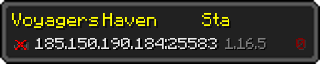 Userbar 320x64 in Minecraft-Stil für den Server 185.150.190.184:25583