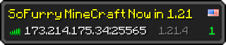 Userbar 320x64 in Minecraft-Stil für den Server 173.214.175.34:25565