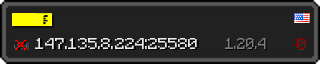 Userbar 320x64 in Minecraft-Stil für den Server 147.135.8.224:25580