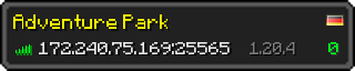 Userbar 320x64 in minecraft style for 172.240.75.169:25565