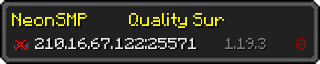 Userbar 320x64 in minecraft style for 210.16.67.122:25571