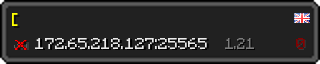 Userbar 320x64 in minecraft style for 172.65.218.127:25565