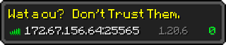 Userbar 320x64 in Minecraft-Stil für den Server 172.67.156.64:25565