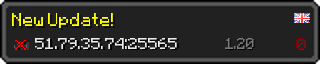 Userbar 320x64 in minecraft style for 51.79.35.74:25565