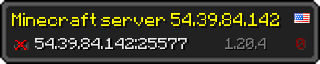 Userbar 320x64 in Minecraft-Stil für den Server 54.39.84.142:25577