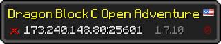 Userbar 320x64 in minecraft style for 173.240.148.80:25601