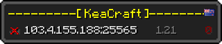 Userbar 320x64 in minecraft style for 103.4.155.188:25565