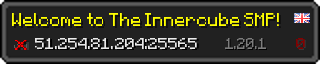 Userbar 320x64 in Minecraft-Stil für den Server 51.254.81.204:25565