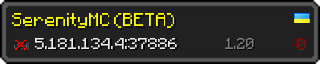 Userbar 320x64 in minecraft style for 5.181.134.4:37886