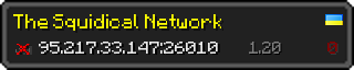 Userbar 320x64 in minecraft style for 95.217.33.147:26010