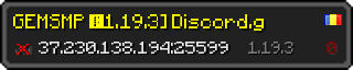 Userbar 320x64 in minecraft style for 37.230.138.194:25599