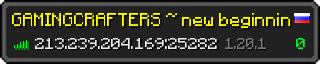 Userbar 320x64 in minecraft style for 213.239.204.169:25282