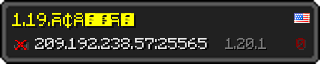 Userbar 320x64 in Minecraft-Stil für den Server 209.192.238.57:25565