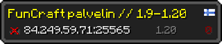 Userbar 320x64 in Minecraft-Stil für den Server 84.249.59.71:25565