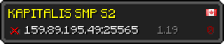 Userbar 320x64 in minecraft style for 159.89.195.49:25565