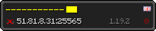 Userbar 320x64 in minecraft style for 51.81.8.31:25565