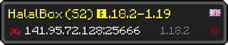 Userbar 320x64 in Minecraft-Stil für den Server 141.95.72.128:25666