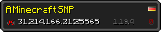 Userbar 320x64 in Minecraft-Stil für den Server 31.214.166.21:25565