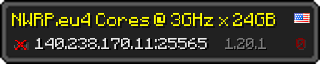 Userbar 320x64 in minecraft style for 140.238.170.11:25565