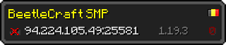 Userbar 320x64 in Minecraft-Stil für den Server 94.224.105.49:25581