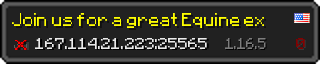 Userbar 320x64 in Minecraft-Stil für den Server 167.114.21.223:25565