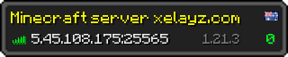 Userbar 320x64 in minecraft style for 5.45.108.175:25565