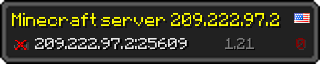Userbar 320x64 in Minecraft-Stil für den Server 209.222.97.2:25609