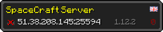 Userbar 320x64 in Minecraft-Stil für den Server 51.38.208.145:25594