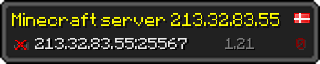 Userbar 320x64 in minecraft style for 213.32.83.55:25567