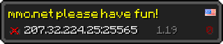 Userbar 320x64 in Minecraft-Stil für den Server 207.32.224.25:25565