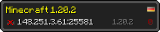 Userbar 320x64 in minecraft style for 148.251.3.61:25581