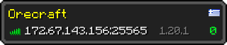 Userbar 320x64 in minecraft style for 172.67.143.156:25565