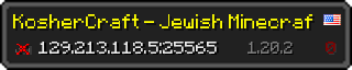 Userbar 320x64 in Minecraft-Stil für den Server 129.213.118.5:25565