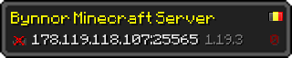 Userbar 320x64 in minecraft style for 178.119.118.107:25565