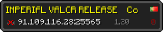 Userbar 320x64 in Minecraft-Stil für den Server 91.109.116.28:25565