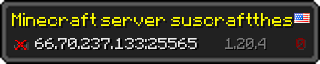 Userbar 320x64 in Minecraft-Stil für den Server 66.70.237.133:25565