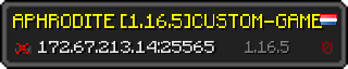 Userbar 320x64 in minecraft style for 172.67.213.14:25565