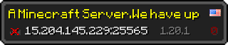 Userbar 320x64 in minecraft style for 15.204.145.229:25565