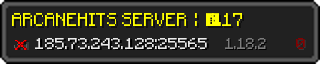 Userbar 320x64 in minecraft style for 185.73.243.128:25565