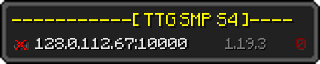 Userbar 320x64 in Minecraft-Stil für den Server 128.0.112.67:10000