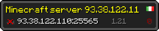 Userbar 320x64 in minecraft style for 93.38.122.110:25565