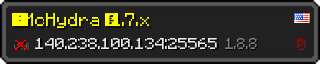 Userbar 320x64 in minecraft style for 140.238.100.134:25565