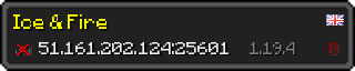 Userbar 320x64 in Minecraft-Stil für den Server 51.161.202.124:25601