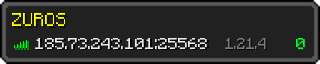 Userbar 320x64 in Minecraft-Stil für den Server 185.73.243.101:25568