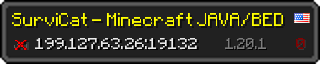 Userbar 320x64 in Minecraft-Stil für den Server 199.127.63.26:19132