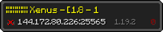 Userbar 320x64 in Minecraft-Stil für den Server 144.172.80.226:25565