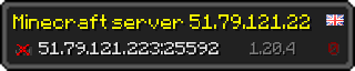 Userbar 320x64 in minecraft style for 51.79.121.223:25592