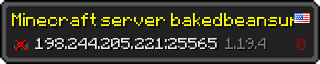 Userbar 320x64 in Minecraft-Stil für den Server 198.244.205.221:25565