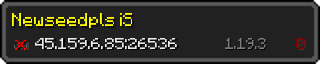 Userbar 320x64 in minecraft style for 45.159.6.85:26536